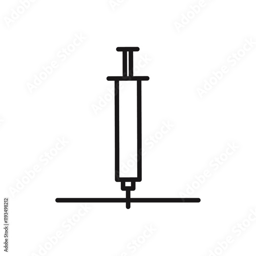 Intradermal injection icon line art vector