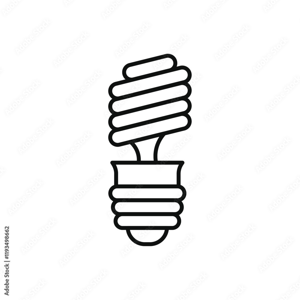 Led light bulb icon line art vector Led light bulb icon line art vector