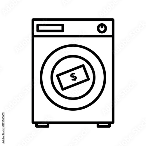 Money laundering icon line art vector