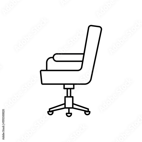 Office chair icon line art vector