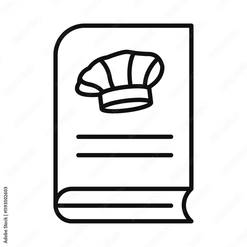 recipe book icon line art vector recipe book icon line art vector