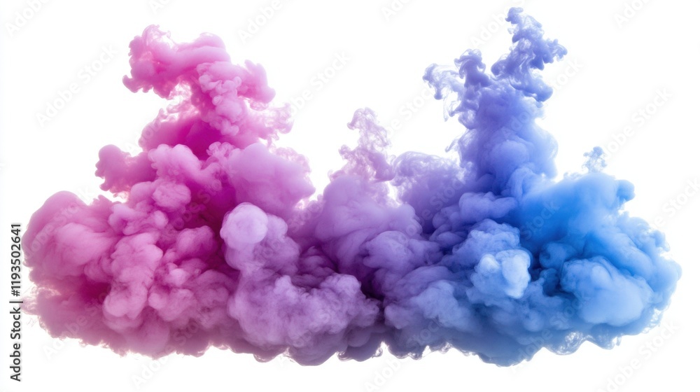 Naklejka premium Colorful Smoke Explosion in Pink and Blue Hues for Creative Projects