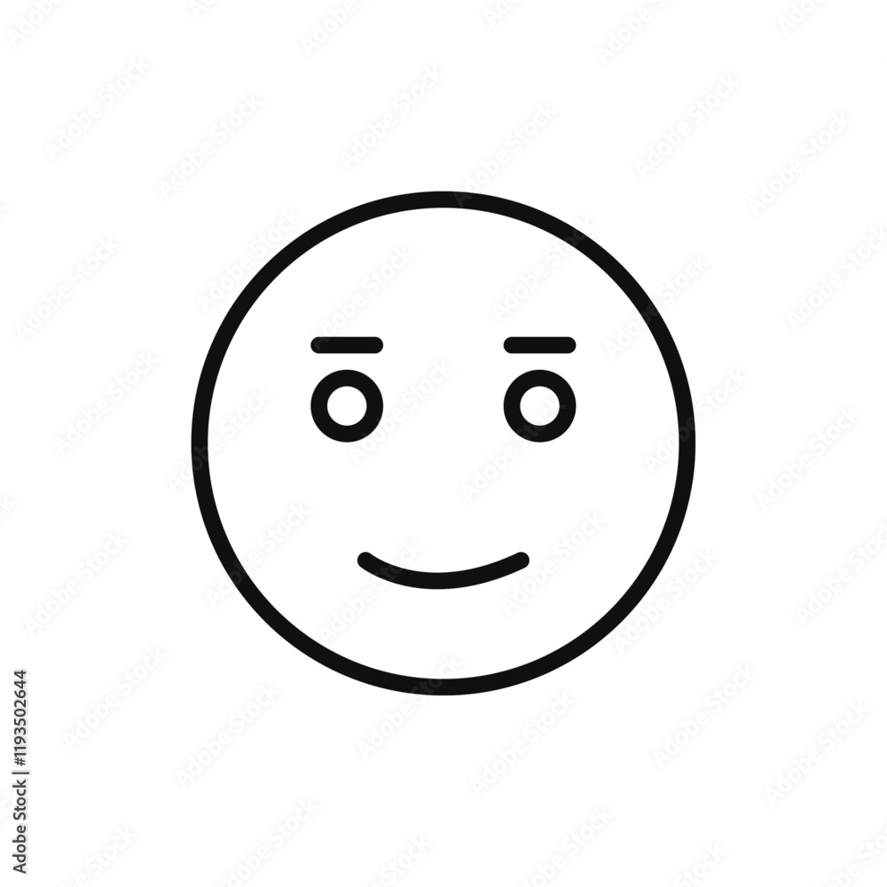 Regret expression icon line art vector Regret expression icon line art vector