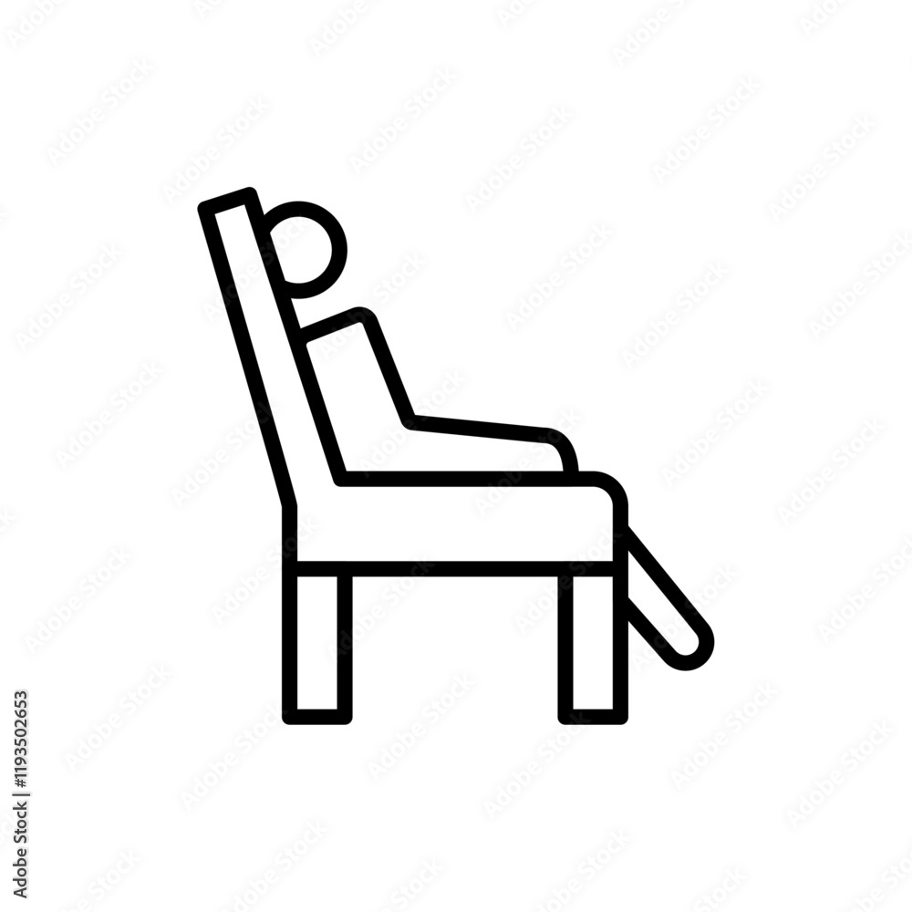 Relaxation icon line art vector Relaxation icon line art vector
