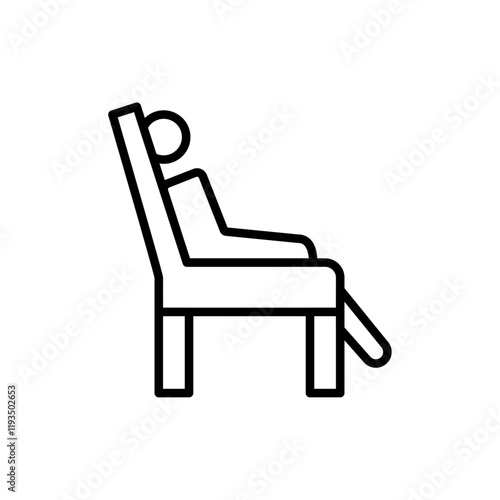 Relaxation icon line art vector