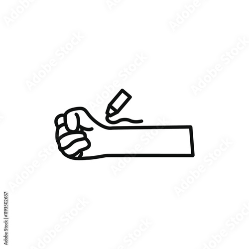 relief gel on arm icon line art vector