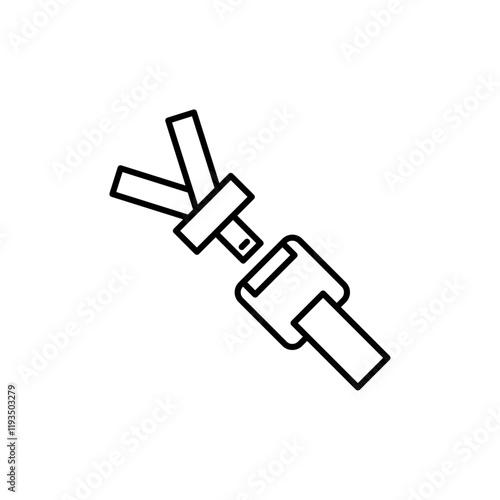 Safety belt icon line art vector