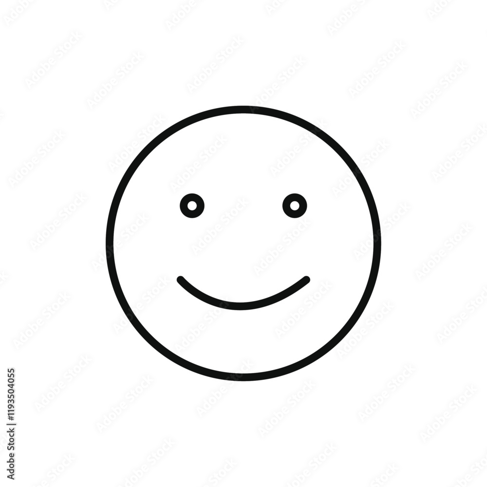 Fototapeta premium smile icon line art vector