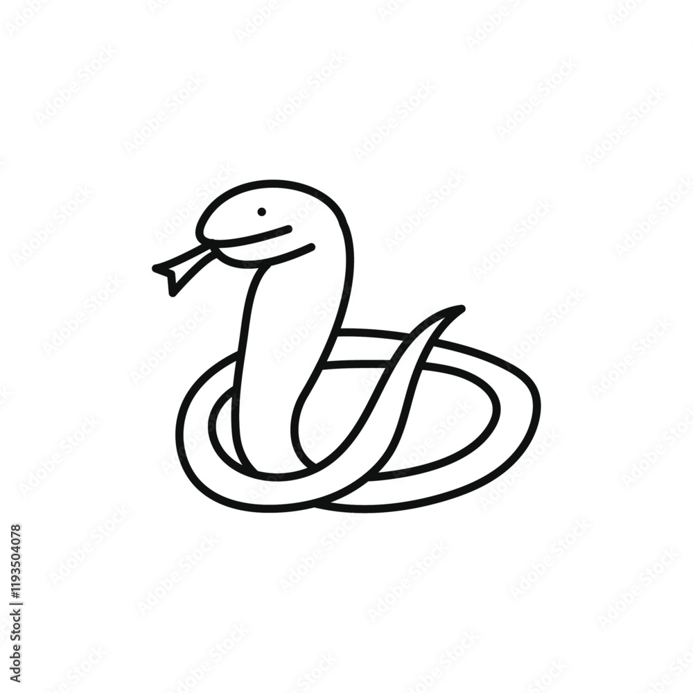 Snake icon line art vector Snake icon line art vector