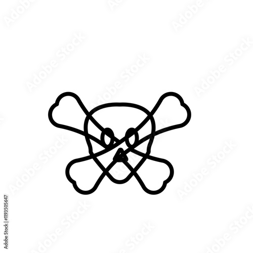 Toxic product icon line art vector