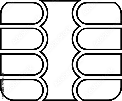 EMV chip icon. Line, glyph and filled outline, mobile telephone Microchip for bank plastic credit or debit charge or sim card. Digital Nfc technology. Contactless payment at terminals and ATMs.