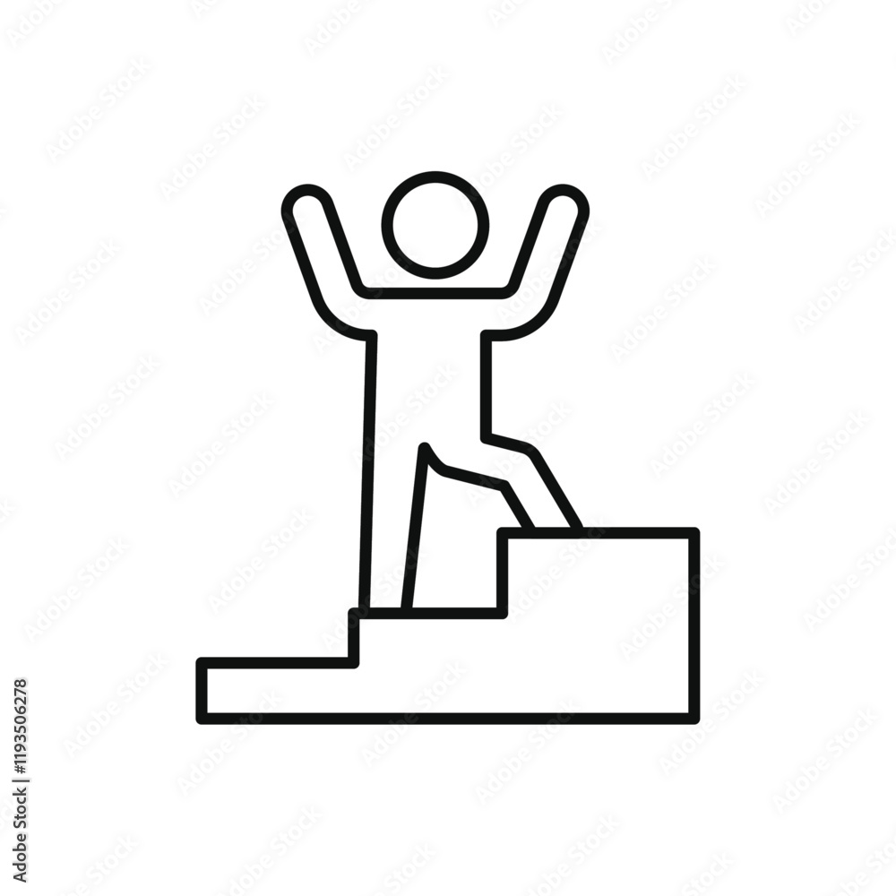 Victory icon line art vector Victory icon line art vector
