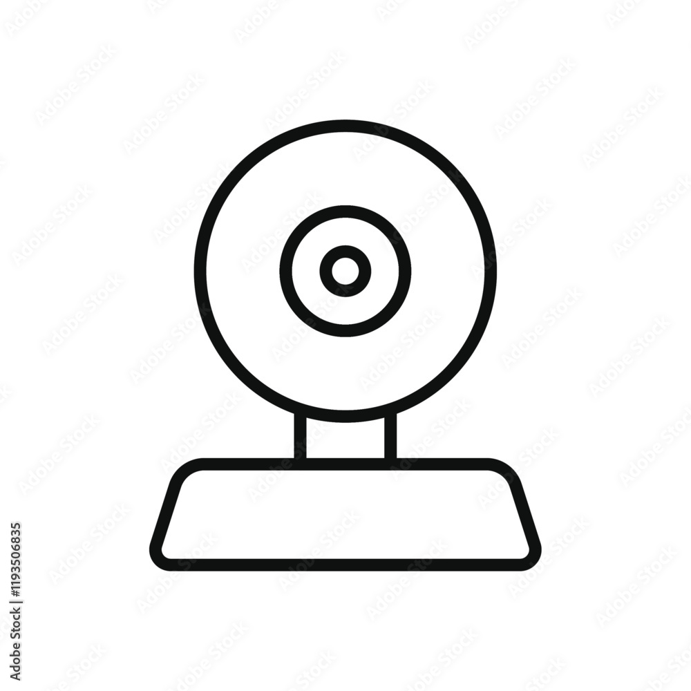 Webcam icon line art vector Webcam icon line art vector