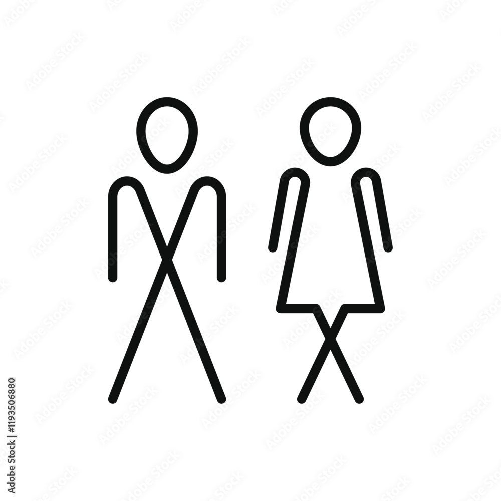 wc toilet door plate icon line art vector wc toilet door plate icon line art vector