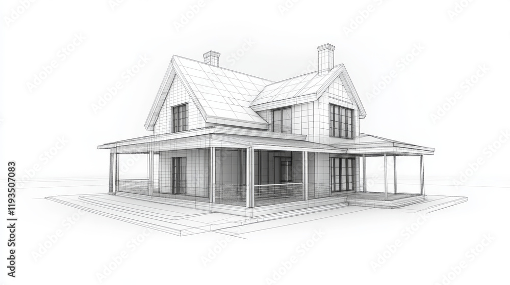 Wire-frame building on the white background. EPS 10. Illustration created of 3d. Wire-frame building on the white background. EPS 10. Illustration created of 3d.