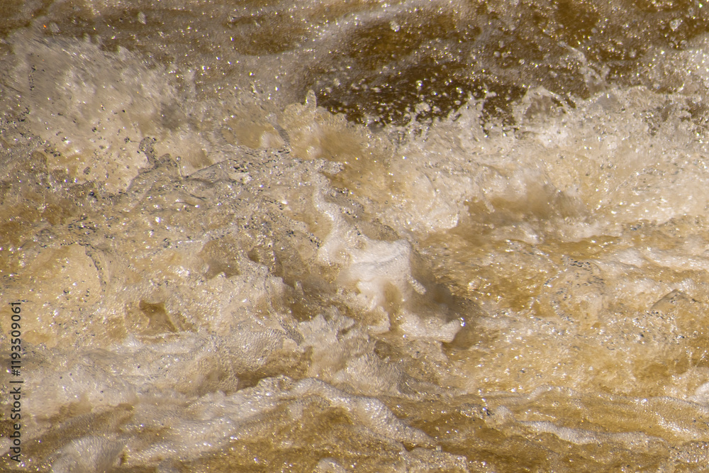 Close up of splashing and foaming water in river rapids. Close up of splashing and foaming water in river rapids.