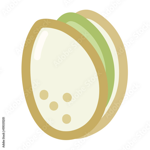 Colorful Nut and Snack Icon Illustration Symbol