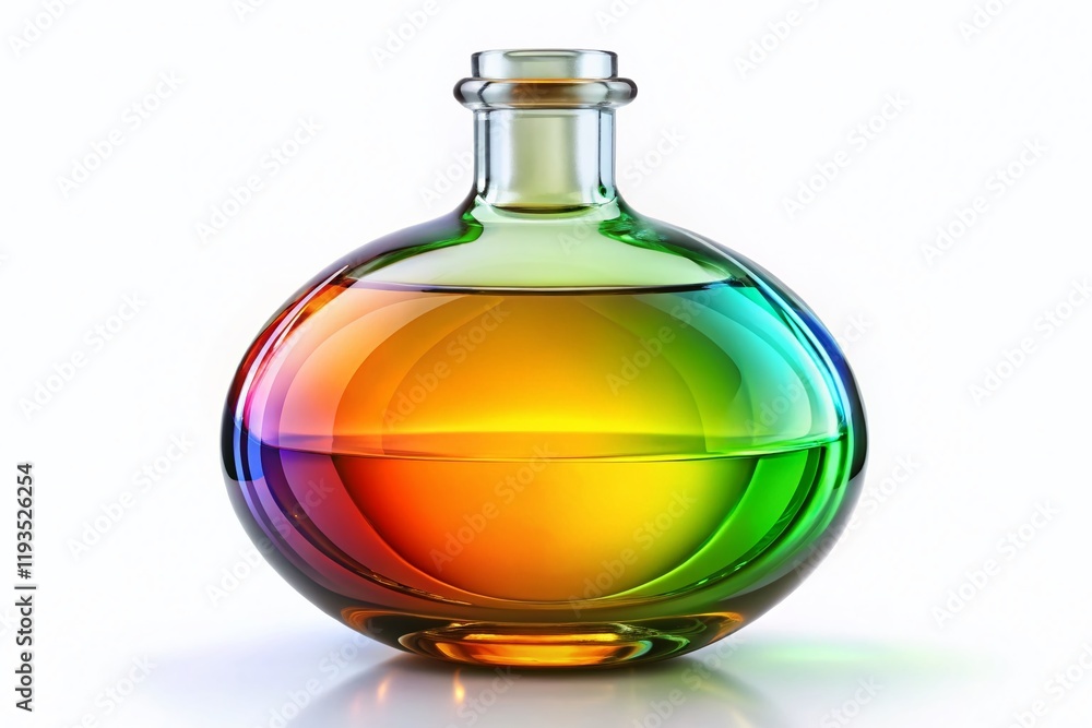 Isolated Glass Flask on White Background - Scientific Lab Equipment Stock Photo Isolated Glass Flask on White Background - Scientific Lab Equipment Stock Photo
