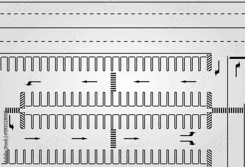 Parking lot isolated. vector illustration