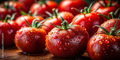 Juicy Red Tomatoes Close-Up: Harvest Season Home Canning Background