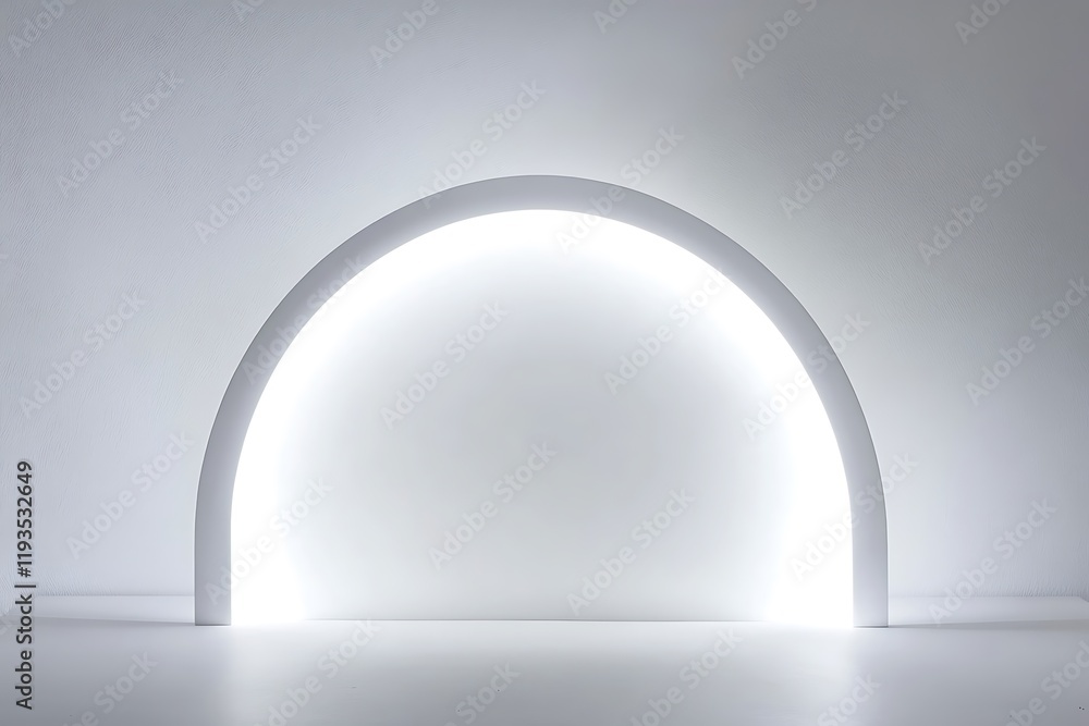 Minimalist White Archway Studio Background for Product Photography Minimalist White Archway Studio Background for Product Photography