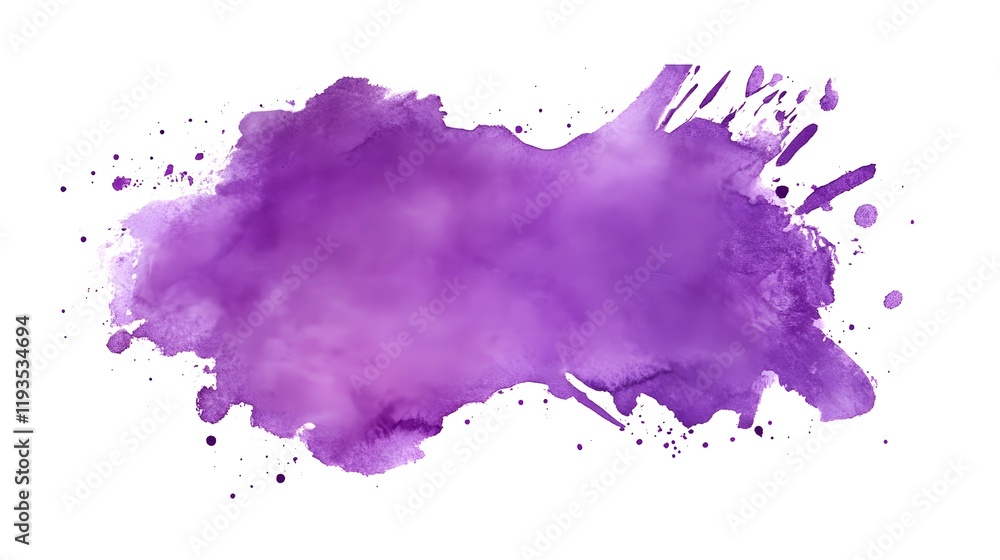 Obraz premium Abstract Purple Watercolor Wash Splashes Background