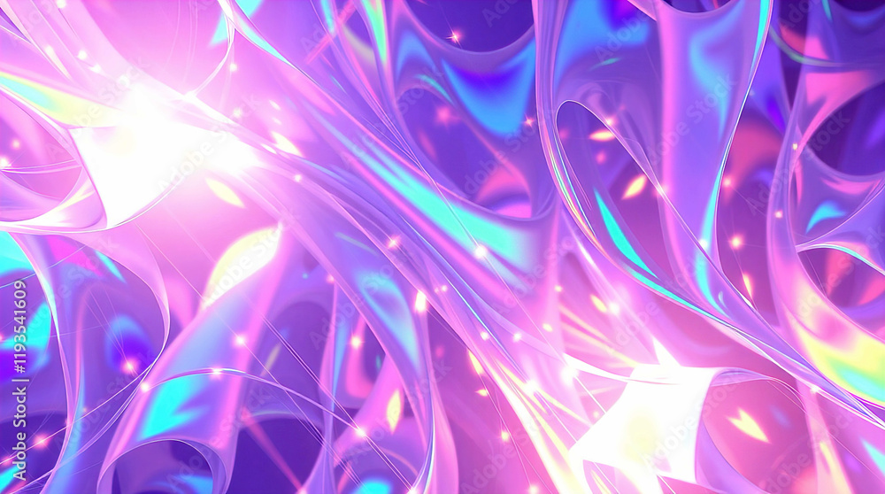 3D rendering of an abstract background with iridescent futuristic design elements, illuminated by artistic lighting to create a visually striking composition of abstract shapes 3D rendering of an abstract background with iridescent futuristic design elements, illuminated by artistic lighting to create a visually striking composition of abstract shapes