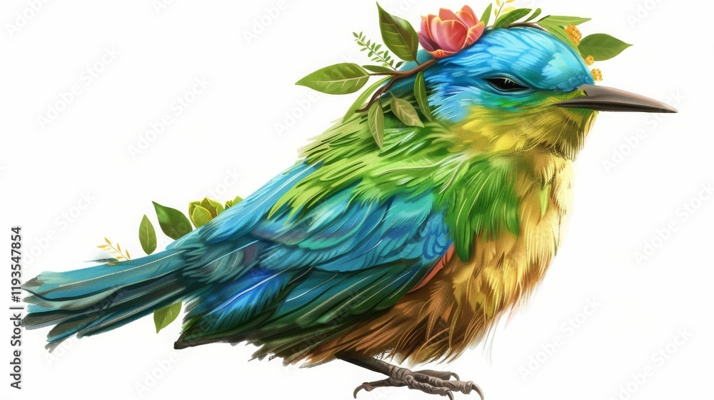 Fototapeta premium A colorful bird with vibrant plumage, showcasing nature's beauty..jpeg