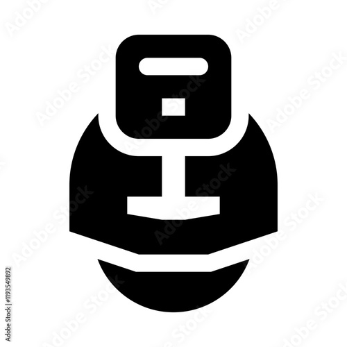 Electric Unicycle Wheel Solid Icon
