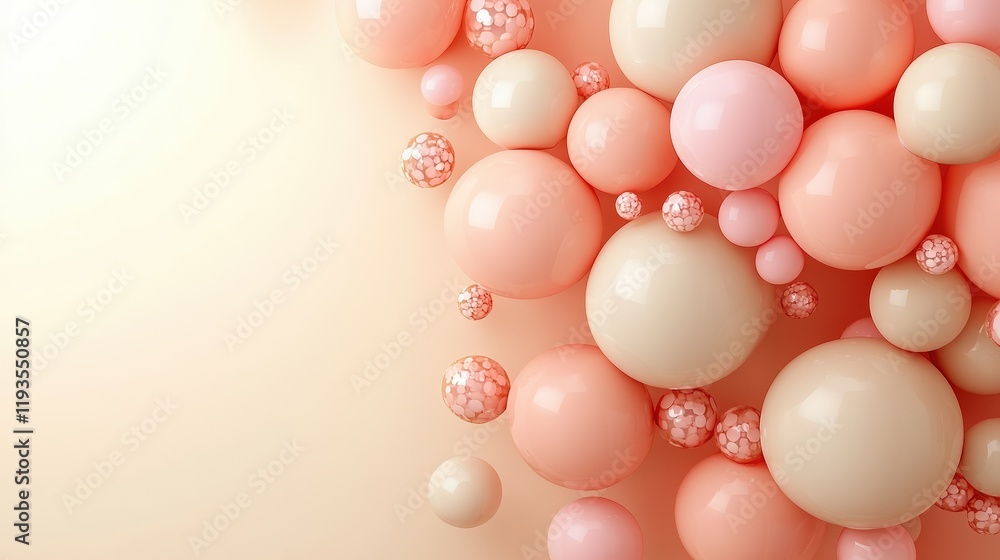 Pastel mauve and peach balloons floating gently against a soft oatmeal-colored background. The cozy, minimal aesthetic with ample copy space is perfect for invitations, cards, or graphic designs. Pastel mauve and peach balloons floating gently against a soft oatmeal-colored background. The cozy, minimal aesthetic with ample copy space is perfect for invitations, cards, or graphic designs.