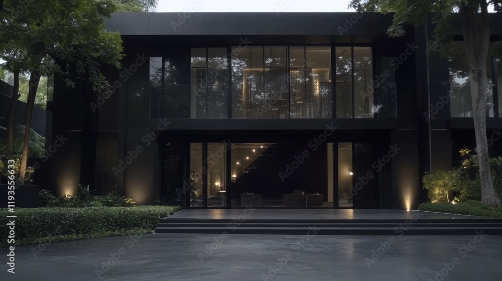 Obraz premium Modern Dark House Exterior Design