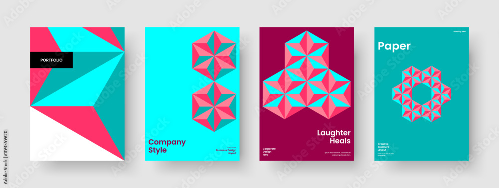 Obraz premium Creative Business Presentation Template. Abstract Report Design. Modern Poster Layout. Flyer. Brochure. Banner. Book Cover. Background. Newsletter. Brand Identity. Portfolio. Notebook. Leaflet