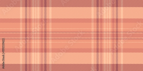 Rough check tartan pattern, ornate seamless vector fabric. Arabic plaid textile texture background in red and orange colors.