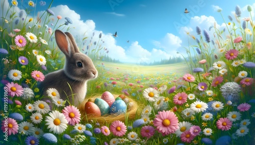 Wallpaper Mural Pastel Easter Garden
 Torontodigital.ca