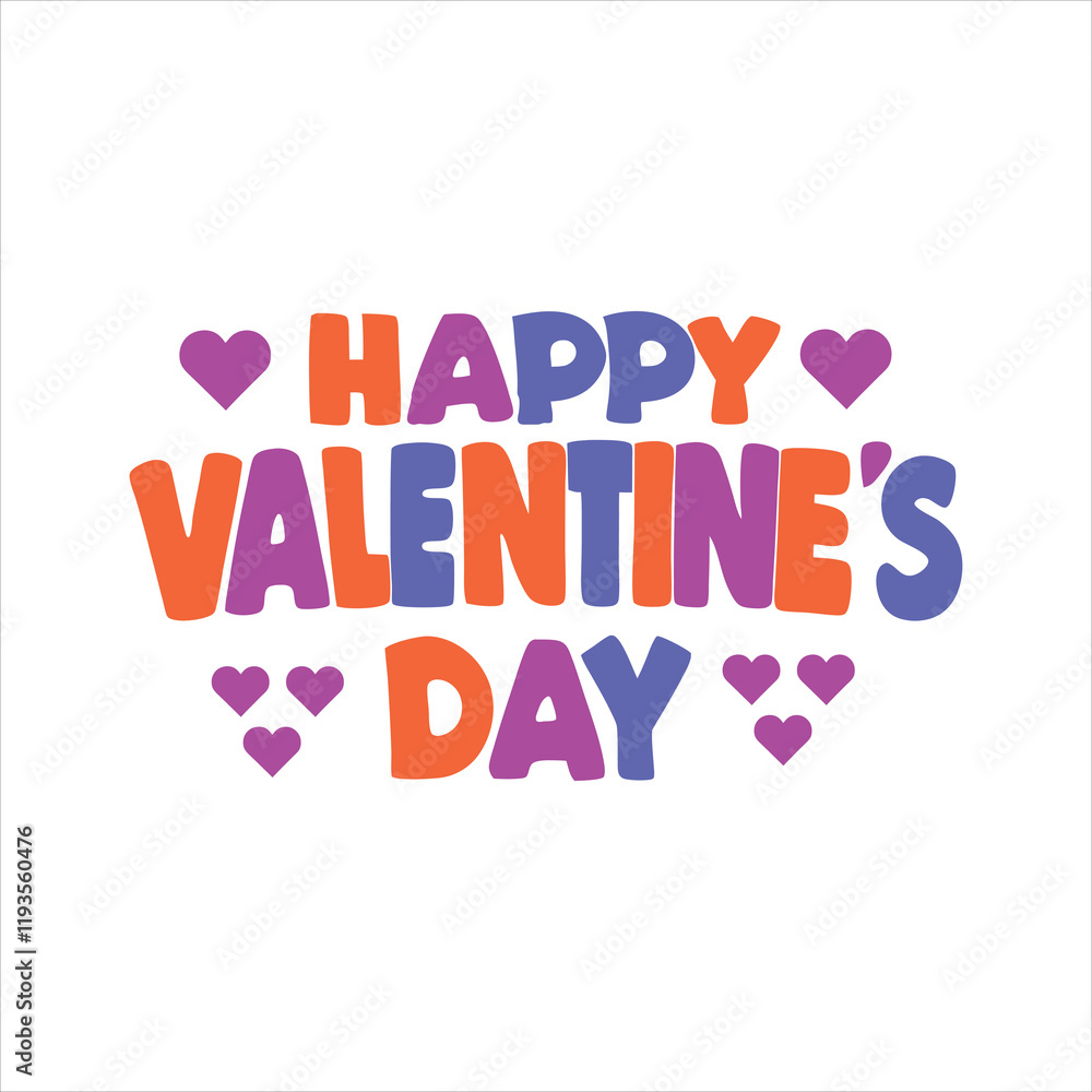 Happy Valentine's Day Typography - Vector Illustration, Line Art, Silhouette, Icon, and Clipart Designs Happy Valentine's Day Typography - Vector Illustration, Line Art, Silhouette, Icon, and Clipart Designs