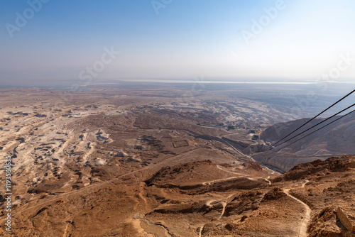 Photos View from on Masada of the surrounding area including the Dead Sea in Israel