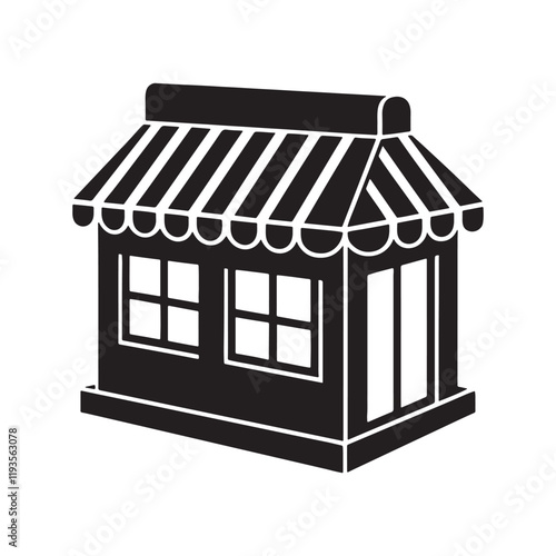 Wallpaper Mural shop store silhouette, black and white silhouette, vector and illustration Torontodigital.ca