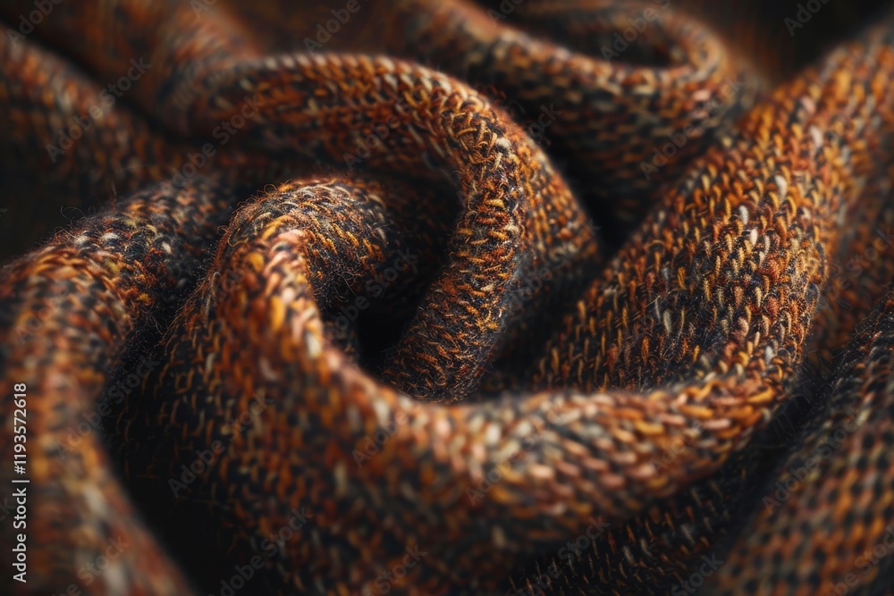 Cozy textured knit fabric in warm hues Cozy textured knit fabric in warm hues