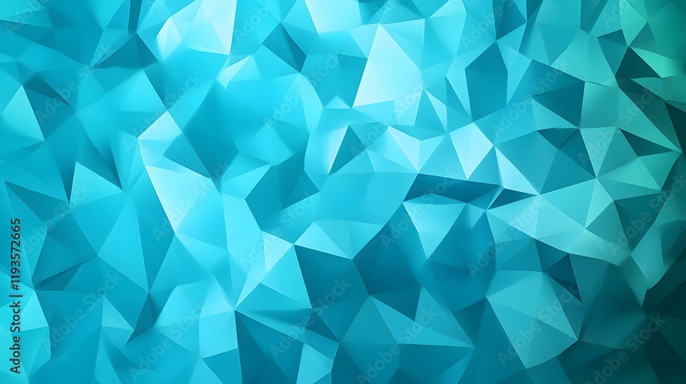 Abstract Turquoise Low Polygonal Background Design Abstract Turquoise Low Polygonal Background Design
