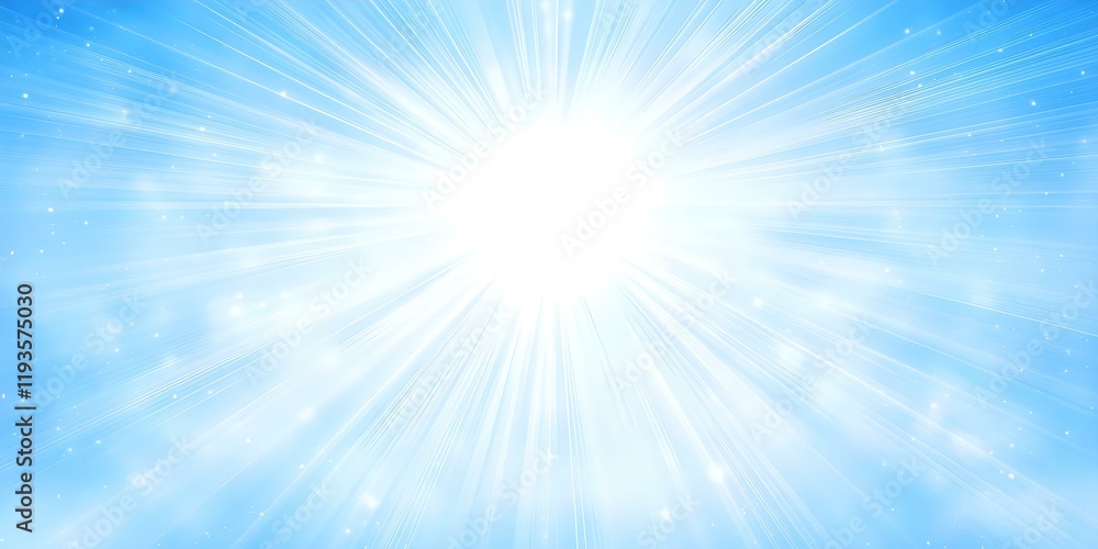 A bright, radiant light with rays extending outward against a soft blue background, creating a glowing and ethereal atmosphere. Concept Radiant Light Effect, Ethereal Background, Soft Blue Aesthetic A bright, radiant light with rays extending outward against a soft blue background, creating a glowing and ethereal atmosphere. Concept Radiant Light Effect, Ethereal Background, Soft Blue Aesthetic