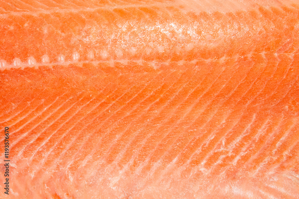 Lightly salted trout.Trout fillet.A piece of lightly salted trout fillet.Salted trout background.Red fish for sandwiches.
