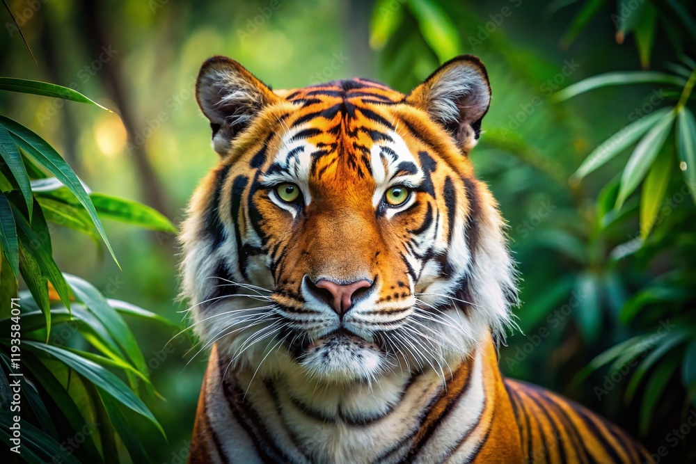Obraz premium Majestic Bengal Tiger Conservation: Save the Endangered Species