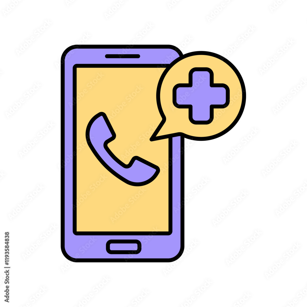 Obraz premium Icon a CALL, isolated against a clean background.