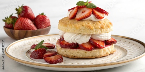 Strawberry Shortcake with Fresh Whipped Cream