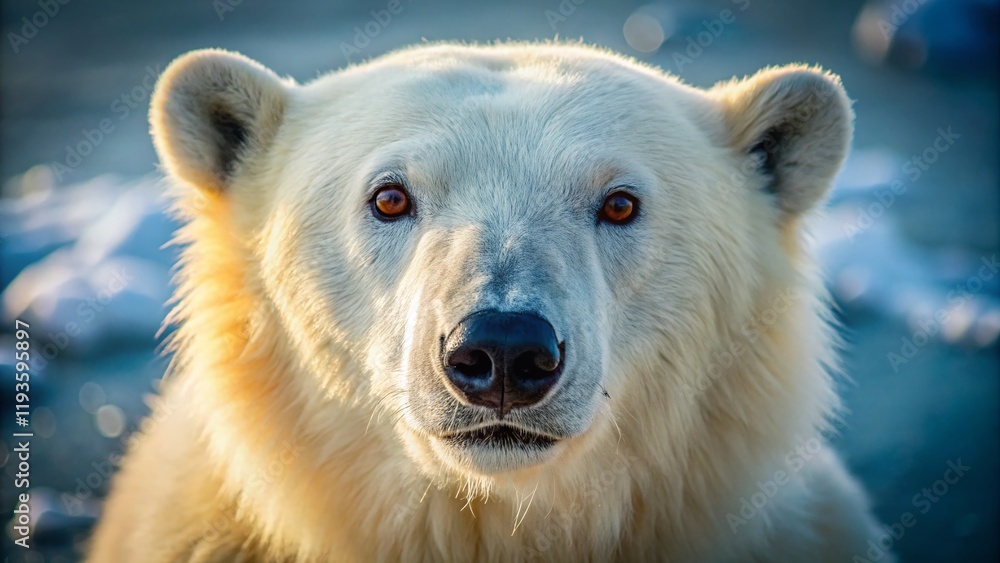 Majestic Polar Bear Head Close-up: Arctic Wildlife Portrait Photography Majestic Polar Bear Head Close-up: Arctic Wildlife Portrait Photography