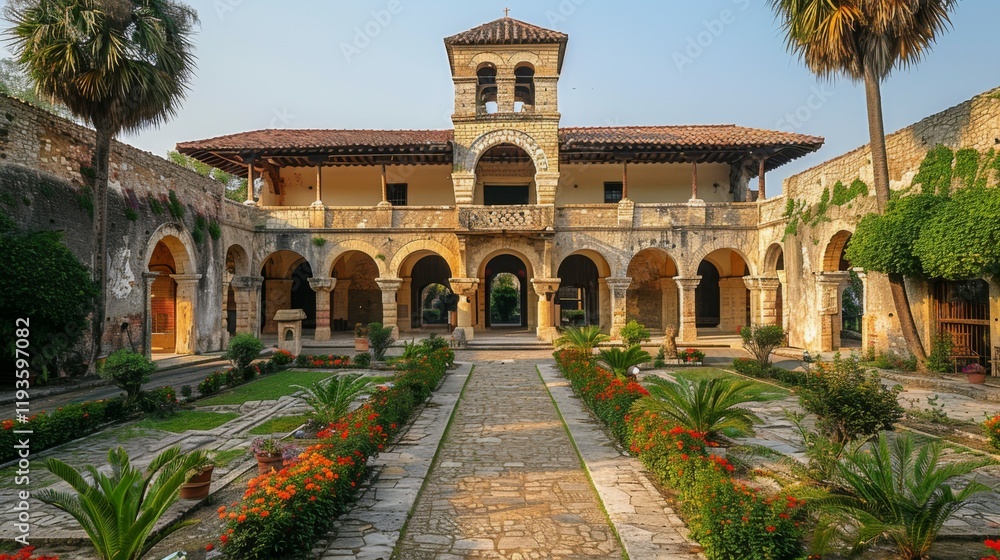 Fototapeta premium a large stone building with arches and arches