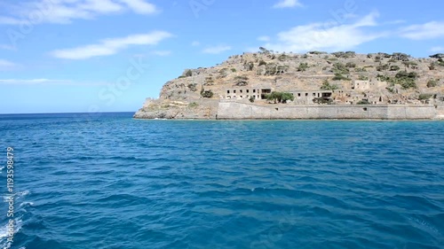 The fortress on Spinalonga Island, Crete, Greece