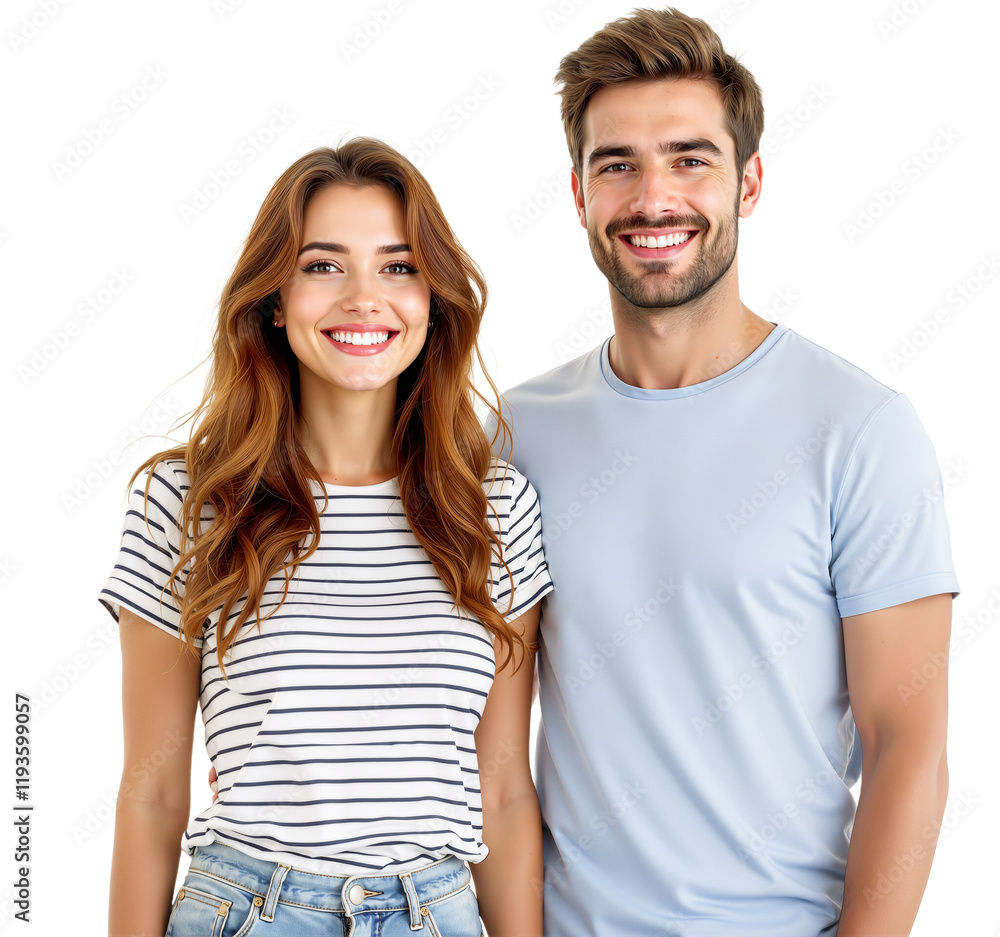 Cheerful Young Couple Embracing and Smiling, Radiating Love and Happiness, Isolated on a Transparent Background Cheerful Young Couple Embracing and Smiling, Radiating Love and Happiness, Isolated on a Transparent Background