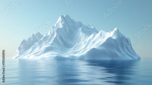 Wallpaper Mural A large ice mountain is floating in the ocean Torontodigital.ca