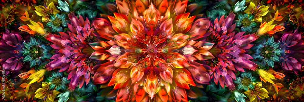 Vibrant Kaleidoscopic Symphony: A Meditative Journey Through Symmetrical Patterns and Intricate Designs Vibrant Kaleidoscopic Symphony: A Meditative Journey Through Symmetrical Patterns and Intricate Designs
